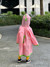 SEVEN ONLY OLINE小萌鯊雨鞋兒童雨衣套裝女童可愛(ài)防滑水鞋幼兒園學(xué)生上學(xué)寶寶雨靴 雨衣粉色【僅雨衣】 雨衣M碼【身高101-115穿】 曬單實(shí)拍圖