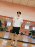 BNWTydhw 運動(dòng)短褲男健身跑步速干透氣夏季薄休閑中褲寬松籃球訓練五分褲 黑色 L 曬單實(shí)拍圖