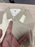 班尼路（Baleno）S&K短袖t恤男士2025夏季感撞色拼接polo衫男生翻領(lǐng)半袖體恤 杏色 L 125-140斤 曬單實(shí)拍圖