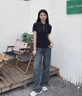 FILA 斐樂官方女子針織短袖領航POLO衫2025夏季新款時尚休閑涼感上衣 傳奇藍-NV XL 175/92A/XL 曬單實拍圖