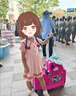 迪士尼女童連衣裙夏季2025新款兒童海軍領(lǐng)短袖公主裙女寶寶夏季甜美裙子 圖片色 140 cm 曬單實拍圖