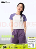 蕉下（beneunder）【安心品質(zhì)】短袖T恤女士輕薄透氣短款修身休閑百搭圓領(lǐng)上衣CC960 霜奶白-煙灰紫 M 曬單實(shí)拍圖