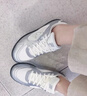FILAFUSION斐樂女子薄底鞋2025夏季銀色板鞋網(wǎng)面休閑運(yùn)動德訓(xùn)鞋 雪白/太空銀-SS 37.5 曬單實(shí)拍圖