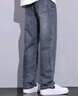 增致牛仔（zengzhi）男士牛仔褲男2025秋季新款美式高街寬松闊腿青少年休閑直筒褲子男 曬單實(shí)拍圖