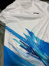 李寧（LI-NING）羽毛球服男女短袖速干比賽套裝上衣褲子兩件套 標準白 2XL  曬單實拍圖