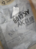 AKCLUB春夏時尚復古短袖T恤男自由古巴系列老人與海印花AK男裝2400218 花灰色 XL 曬單實拍圖