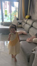 ASK JUNIOR女童連衣裙夏裝無袖拼接撞色公主裙寬松圓領(lǐng)兒童裙子 黃色  120  曬單實(shí)拍圖