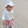 幼歌（YOUGE）嬰幼兒春季新款木耳邊翻領(lǐng)荷葉娃娃領(lǐng)甜美打底衫 白色 80 cm 曬單實(shí)拍圖