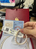 中國黃金China Gold淡水天然珍珠項鏈媽媽款生日禮物送媽媽婆婆長輩實用 【珍珠套裝】透亮珍珠項鏈套裝 曬單實拍圖