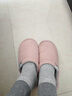 回力日系柔軟情侶棉拖秋冬家居室內保暖棉鞋女款HL0006粉色36-37碼 曬單實(shí)拍圖