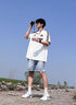 啄木鳥牛仔短褲男2025夏季美式潮牌寬松牛仔中褲男高街直筒復(fù)古五分褲男 T38復(fù)古藍(lán) XL 曬單實拍圖