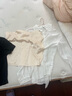 百圖betu女裝2025夏季新款T恤翻領(lǐng)正肩顯瘦修身蝴蝶結(jié)繡花短袖2504T18 黑色 M 曬單實拍圖