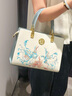 歌詩(shī)嫚（Geshiman）新中式國(guó)風(fēng)刺繡女包2025新款包包大容量雙鳳凰真皮媽媽包七夕禮物 雅致白 曬單實(shí)拍圖