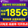 聯(lián)通流量卡全國(guó)通用流量卡無限流量電話卡手機(jī)卡純流量上網(wǎng)卡高速不限速5G大王卡 湖南丨超大流量19元190G全國(guó)用勿拍省外 曬單實(shí)拍圖