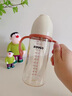 日康日康奶瓶12個(gè)月以上雙頭學(xué)飲杯平頭吸嘴PPSU材質(zhì)吸管直飲 咖紅色 360ml 曬單實(shí)拍圖