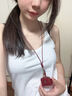 清晨的星星復古皮質耳機套掛件女項鏈零錢收納小包配飾鎖骨鏈首飾頸鏈毛衣鏈 酒紅小包項鏈 曬單實拍圖