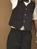 羅蒙兒童西裝套裝演出服花童禮服中大童鋼琴英倫 黑色套裝 120 曬單實(shí)拍圖