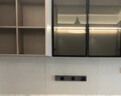 公牛軌道插座可移動家用廚房餐邊柜暗裝嵌入式電力軌道插座臥室書房墻壁明裝壁掛式免打孔滑動導軌插座 墨云灰明裝（750mm+4個五孔適配器） 曬單實拍圖