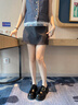 卓詩尼厚底樂福鞋女2025新款秋季復(fù)古粗跟百搭女鞋英倫風(fēng)不累腳小皮鞋 黑色 37 曬單實(shí)拍圖