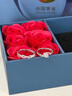 中國黃金桔梗情侶對戒足銀戒指女情侶一對生日禮物女朋友老婆結婚紀念日 足銀桔梗情侶對戒【紅色禮盒】 曬單實(shí)拍圖