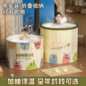 一鍵折疊免安裝泡澡桶游泳洗浴桶家用新生嬰兒游泳加厚小孩洗澡盆 青綠色小怪獸65*70 標(biāo)準(zhǔn)款（坐墊+排水+5浴袋+收納） 曬單實(shí)拍圖