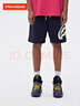 SPRAYGROUND2025夏季貼布鯊魚(yú)嘴印花短褲男美式潮流寬松運(yùn)動(dòng)五分褲中褲子 藏青色 L 曬單實(shí)拍圖
