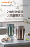 蘇泊爾（SUPOR）保溫飯盒316L不銹鋼大容量分層提鍋上班族學(xué)生分層飯盒2.9L暮咖灰 曬單實(shí)拍圖