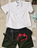 衣諾坊兒童演出服六一表演服飾幼兒園背帶褲套裝畢業(yè)照主持禮服 曬單實(shí)拍圖