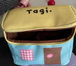 Tagi.機(jī)靈小房子防水皮質(zhì)便攜洗漱包大容量收納包化妝包 芝士海鹽 曬單實(shí)拍圖