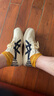 亞瑟士ASICS板鞋男女同款情侶一腳蹬休閑鞋運(yùn)動鞋 AARON SLIP-ON 米色/藏青色 41.5 曬單實(shí)拍圖