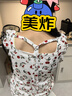秋水伊人復(fù)古方領(lǐng)時(shí)尚連衣裙夏季新款女裝優(yōu)雅氣質(zhì)設(shè)計(jì)感裙子 花料 M 曬單實(shí)拍圖