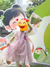 戴維貝拉兒童裙子夏裝女童甜美洋氣網(wǎng)紗連衣裙飛袖公主裙 曬單實拍圖