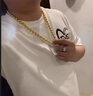 可穎圓珠黃金項(xiàng)鏈男9999足金霸氣大氣男士真金鏈實(shí)心空心金包銀光面鏈 金2.5克-總重約60克-7毫米 曬單實(shí)拍圖