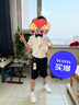 蘿卜唄唄兒童襯衫男童夏季短袖白色上衣西服襯衣鋼琴演出服 白色 130 曬單實拍圖