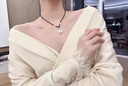 老鳳祥銀項(xiàng)鏈女足銀平安鎖項(xiàng)鏈純銀長命鎖吊墜七夕情人節(jié)禮物送女友老婆 【經(jīng)典品牌禮盒】平安鎖項(xiàng)鏈 曬單實(shí)拍圖