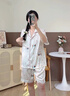 貓人冰絲睡衣女夏季2025年新款春秋高級(jí)感小清新三件套裝可外七夕禮物 紅色法斗狗三件套【不帶禮盒】 L 【158-167cm/100-120斤】 曬單實(shí)拍圖