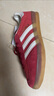 阿迪達(dá)斯 （adidas）三葉草GAZELLE女舒適耐磨低幫板鞋T頭鞋德訓(xùn)運(yùn)動(dòng)休閑紅鞋子IE1051 曬單實(shí)拍圖