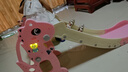 乖乖熊兒童滑滑梯室內(nèi) 家用小型寶寶滑梯折疊0-3歲幼稚園小孩玩具游樂園 加大版萌萌龍（粉）+故事機(jī) 曬單實(shí)拍圖