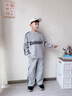 G.DUCKKIDS男童秋裝套裝2025新款中大兒童春秋款衛(wèi)衣運(yùn)動(dòng)服男孩加絨套裝潮 灰色 160 cm 曬單實(shí)拍圖