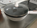 美的（Midea）電炒鍋 電火鍋 電蒸鍋 電煮鍋 家用多用途炒菜專用鍋 4L一體電熱鍋不粘鍋 HGE2811B 配蒸籠木鏟 曬單實拍圖