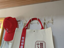 虎先森奶油風白色排鉤壁掛免打孔門后玄關(guān)墻上收納掛衣架掛衣帽鉤 曬單實拍圖