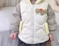 巴拉巴拉童裝寶寶羽絨服保暖嬰兒外套兒童冬季兩件套萌趣男童女童 奶白10501 100 外套充絨34g+馬甲充絨21g 曬單實(shí)拍圖