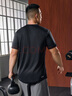 adidas速干運(yùn)動(dòng)健身上衣圓領(lǐng)短袖T恤男裝夏季新款阿迪達(dá)斯 黑色   XL 曬單實(shí)拍圖