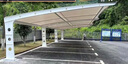 螢迪膜結構汽車(chē)停車(chē)棚雨棚充電樁電動(dòng)車(chē)戶(hù)外家用鋼結構遮陽(yáng)棚小車(chē)景觀(guān) 白色汽車(chē)停車(chē)棚 曬單實(shí)拍圖