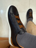 Zegna【雙11甄選】杰尼亞男鞋黑色鹿皮配皮革TripleStitch?奢華休閑鞋 黑色 41 (7) 曬單實(shí)拍圖