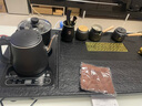 石匠家天然烏金石茶盤功夫茶具套裝家用整套全自動(dòng)上水一體辦公石頭茶臺(tái) 蘇窗款85*45*3CM【黑陶套裝】 曬單實(shí)拍圖