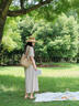 MITHAOL KUSC防曬遮陽帽女平頂草帽女士夏季太陽帽防紫外線赫本風(fēng)大帽檐帽子 米色 頭圍可調(diào)節(jié) 生日禮物送女朋友 曬單實(shí)拍圖
