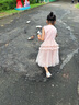笛莎（DEESHA）童裝兒童女童裙子2025夏季新款小童女寶寶時(shí)尚百搭連衣裙 粉桔 140 曬單實(shí)拍圖