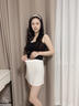 簡云莫代爾短睡裙女性感半身裙薄款冰絲涼感白色屁簾內(nèi)搭防走光襯裙夏 曬單實拍圖