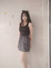 佐敘美式復(fù)古工裝短裙女夏季2025新款高腰顯瘦寬松遮胯防走光半身裙子 灰色 L （105-118斤） 曬單實(shí)拍圖